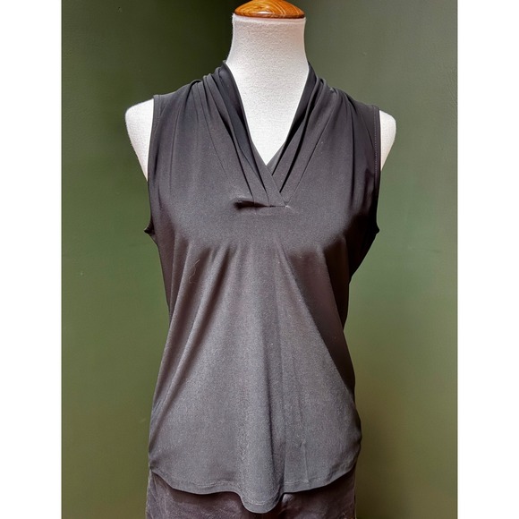 NWT Anne Klein Black Sleeveless Blouse Women's Size M - Picture 1 of 8